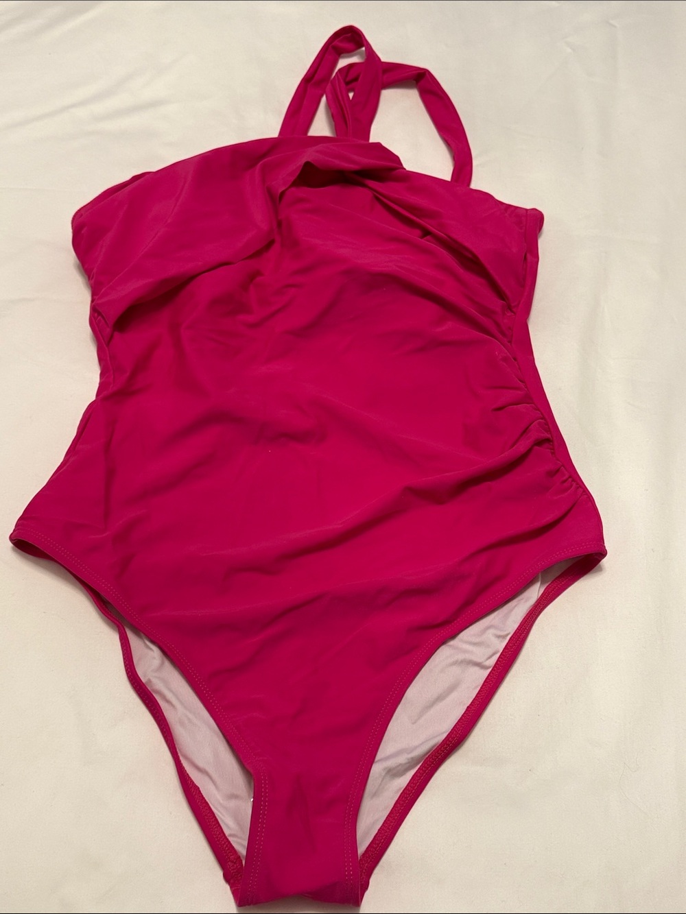 Cupshe Hot Pink Tummy-Contouring One-Piece Swimsuit